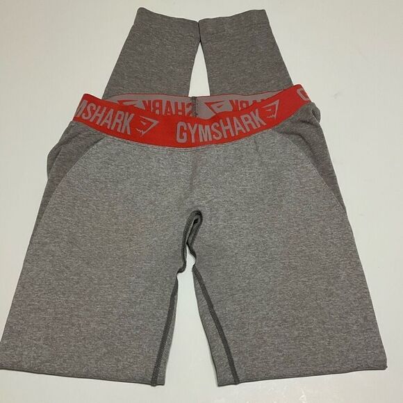 Gymshark Leggings. Medium. Grey with Pink. - Picture 3 of 9